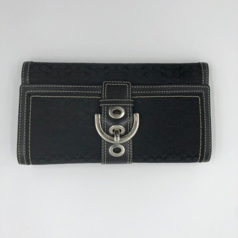 Coach Alternate Pattern Black Wallet